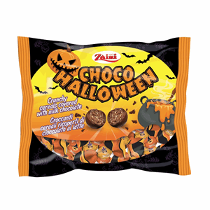 Zaini Halloween Crispy Cereal Biscuit Covered in Milk Chocolate 125g Image