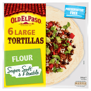 Old El Paso 6 Large Tortillas Flour 350g Image