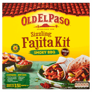 Old El Paso Sizzling Fajita Kit Smoky BBQ 500g Image