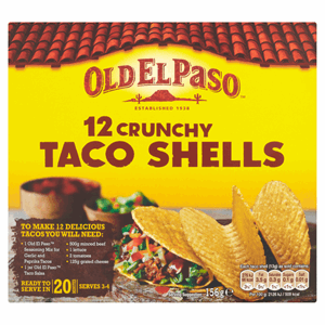 Old El Paso 12 Crunchy Taco Shells 156g Image