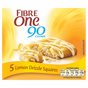 Fibre One 90 Calorie Lemon Drizzle Squares 5x24g Image