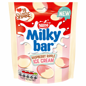 Nestle Milkybar Giant Buttons Raspberry Ripple Sharing Bag 86g Image