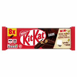 Nestle KitKat 2 Finger Dark Chocolate Biscuit Bar 8 Pack 165.6g Image