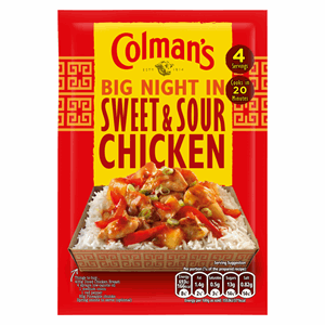 Colmans Big Night In Sweet & Sour Chicken Recipte Mix 58g Image