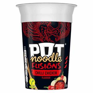 Pot Noodle Fusions Chilli Chicken Instant Snack 100g Image